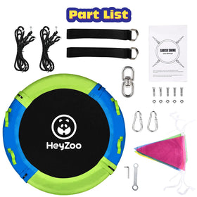 HeyZoo 43-inch swing accommodates two to three kids.