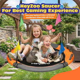 HeyZoo galvanized steel frame provides durable, long-lasting support.
