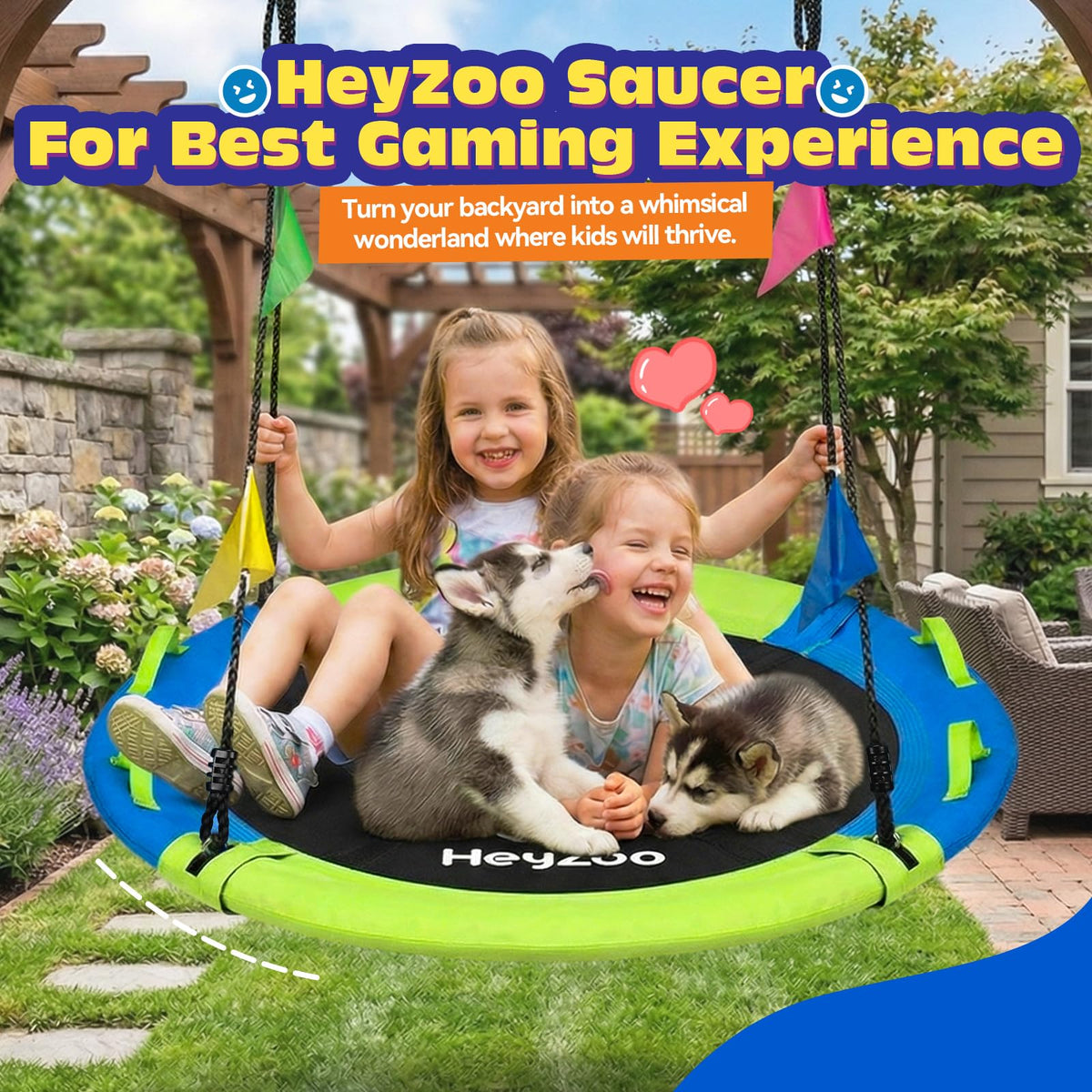 HeyZoo included straps and carabiners simplify safe installation.