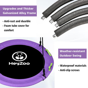 HeyZoo saucer swing for kids supports up to 900 pounds.