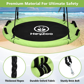 HeyZoo soft foam wrapped frame for comfort and safety while swinging