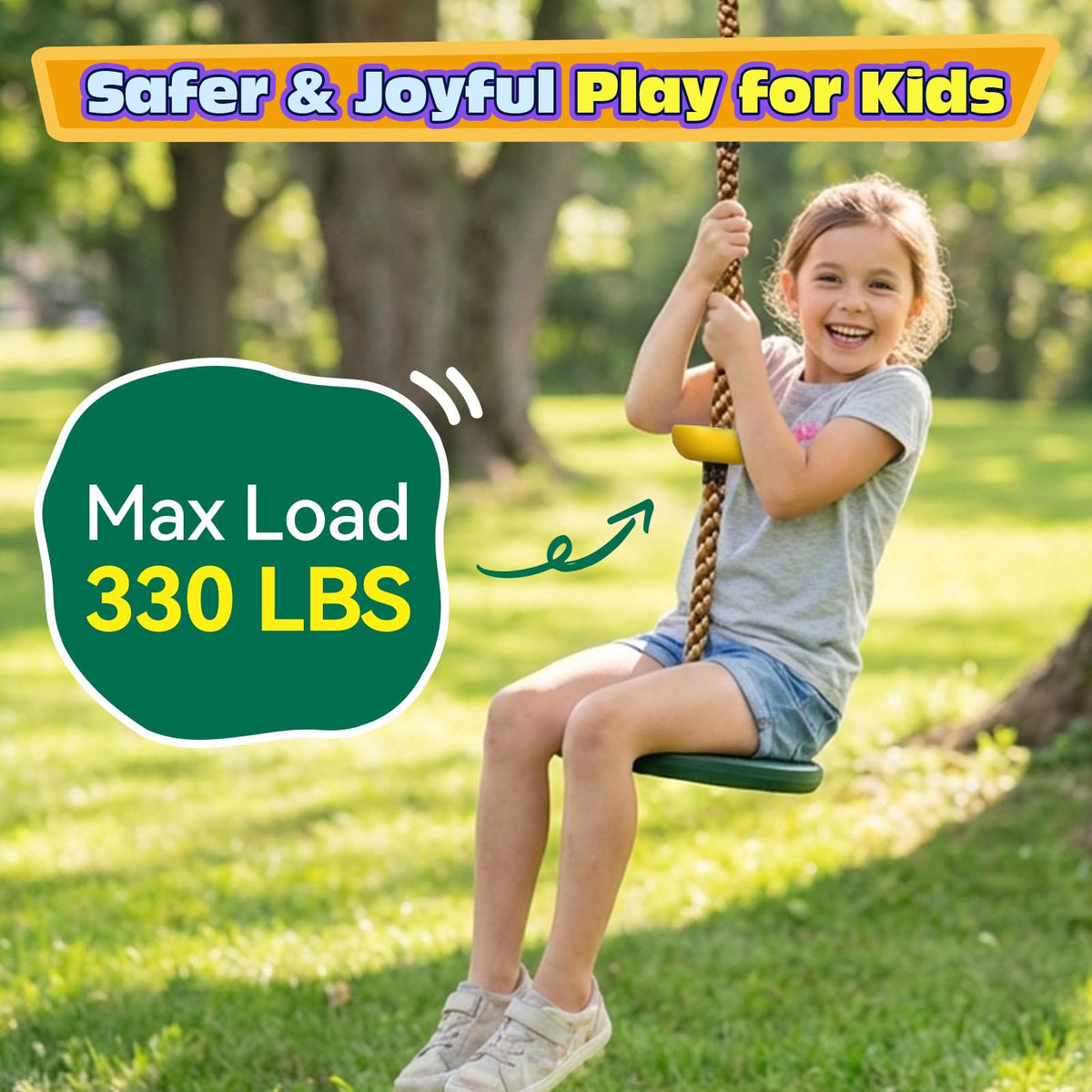 HeyZoo thickened strap enhances durability for safe swings