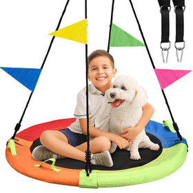 HeyZoo tree swing 40-inch circle disc for safe backyard play