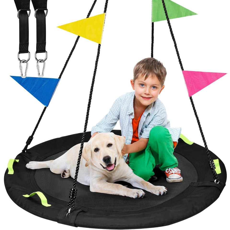 HeyZoo Tree Swing 40-Inch frame for sturdy backyard play.