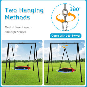 HeyZoo 360-degree swivel lets kids and adults enjoy dynamic movement.