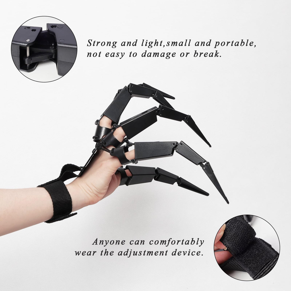 Hftjtsa skeleton claw extension close-up, lightweight design for comfortable wear.