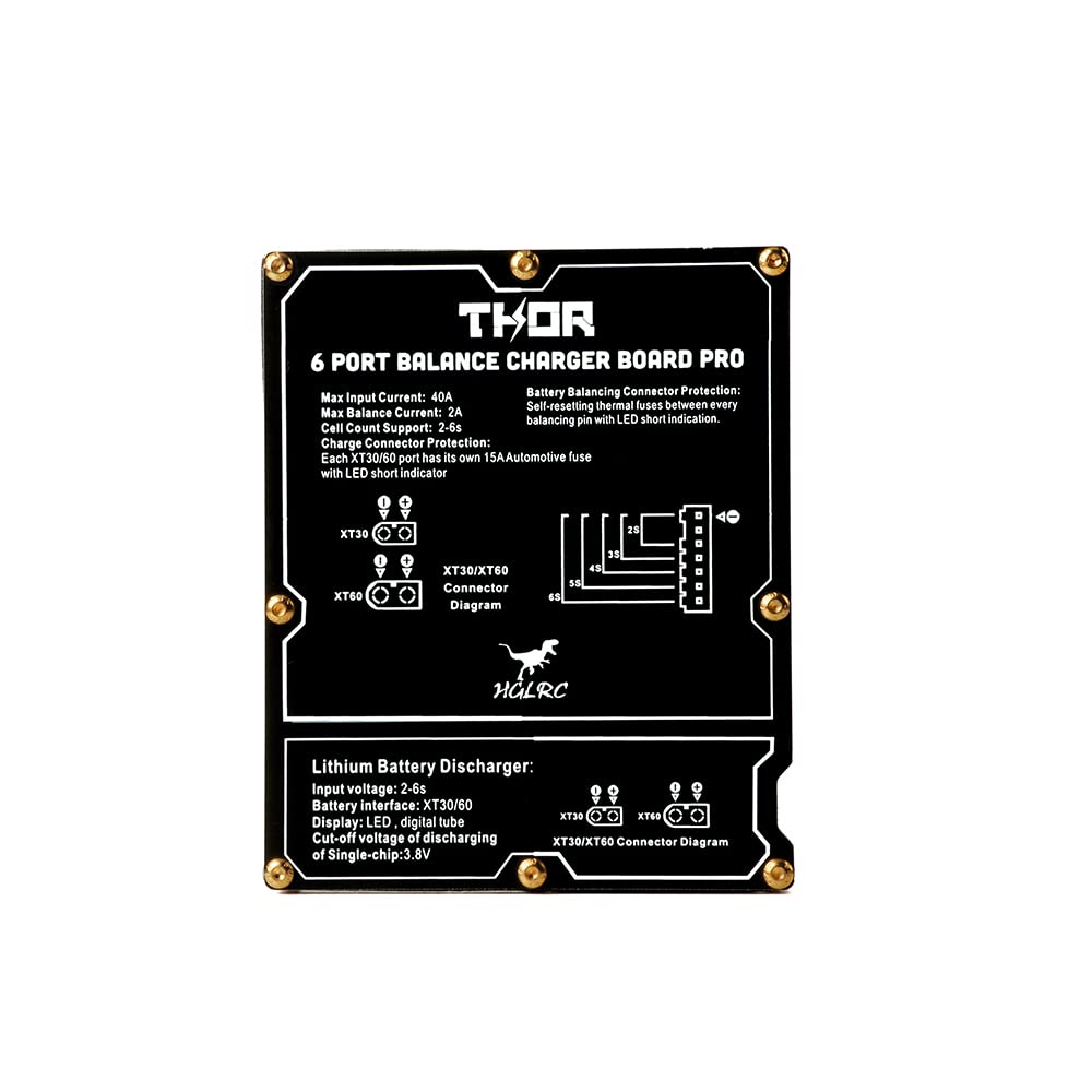 HGLRC Thor supports 2-6s cells for versatile LiPo configurations.