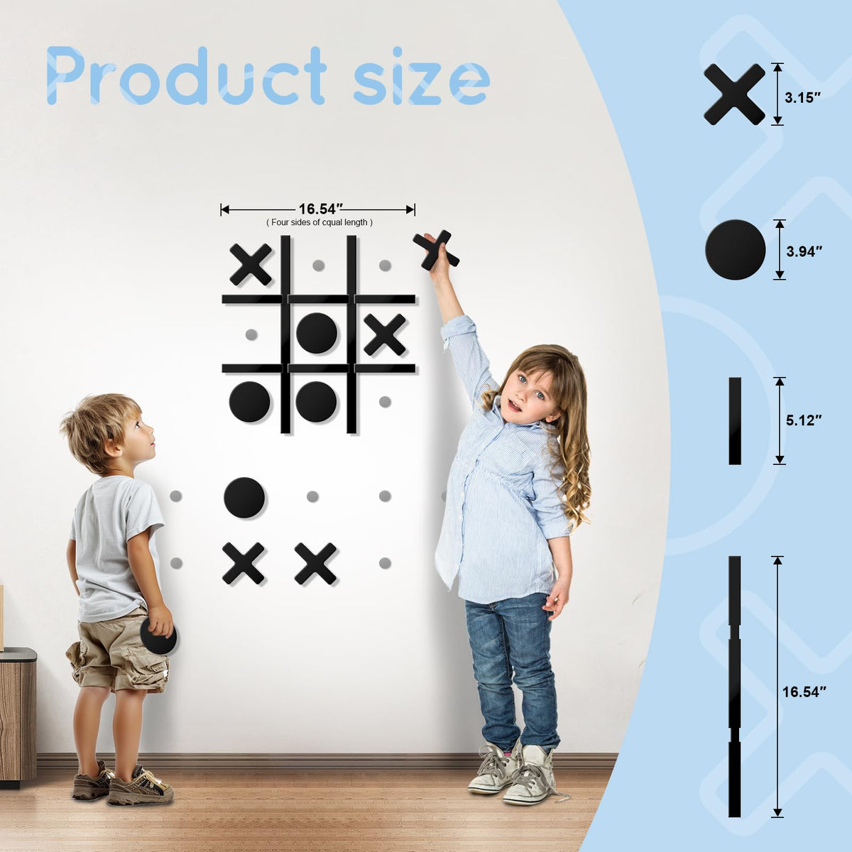 Magnetic tic tac toe pieces from HHH HIKECUCAN for quick setup and neat play.