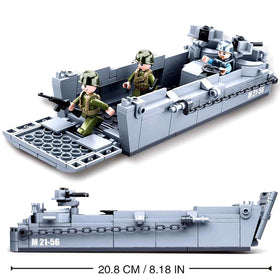 Hhohio landing craft scale model showing accurate length and proportions.