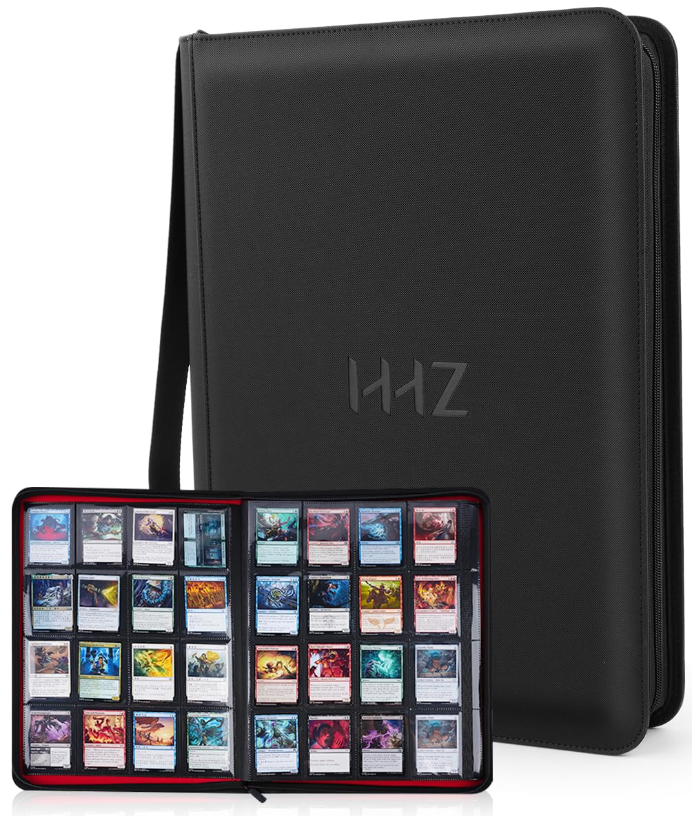 HHZ 16-pocket card binder front cover in durable PU leather for stylish protection