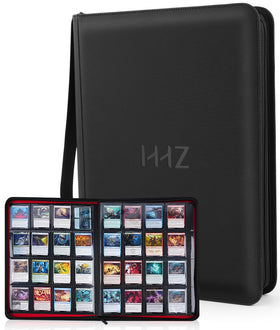 HHZ 16-pocket card binder front cover in durable PU leather for stylish protection