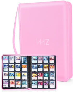 HHZ 16-pocket pink binder closed for stylish, portable card organization