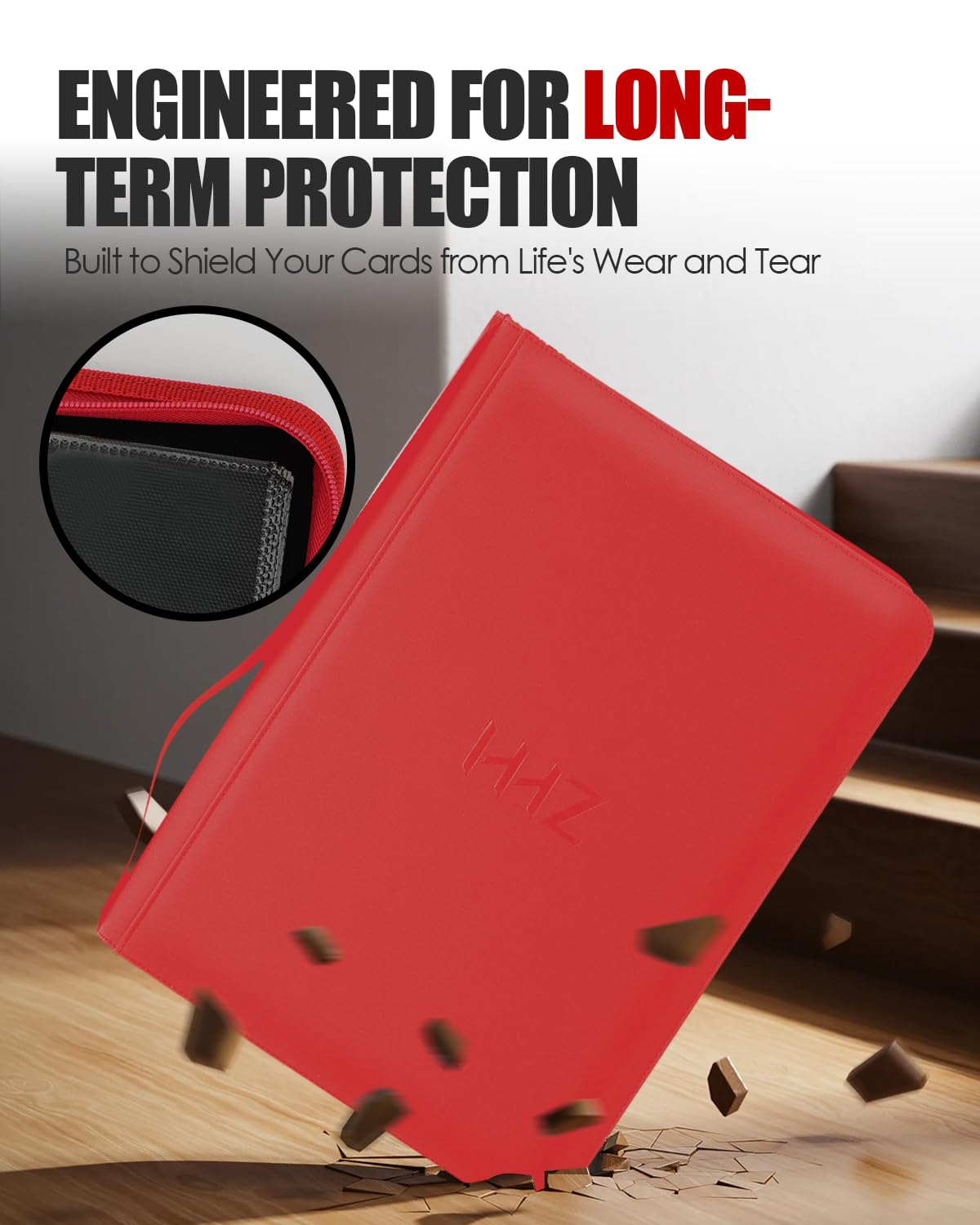 HHZ 360-degree zipper closure seals dust and exposure during transit