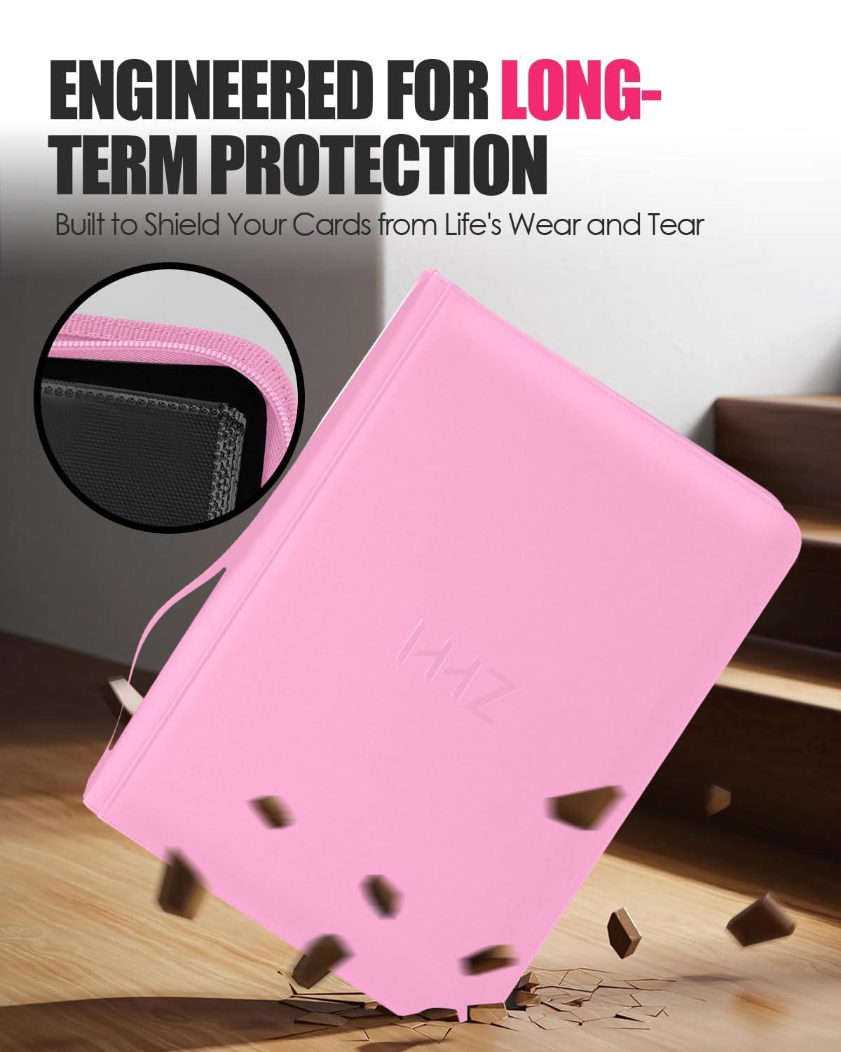 HHZ EVA core supports the semi-rigid structure protecting cards during travel