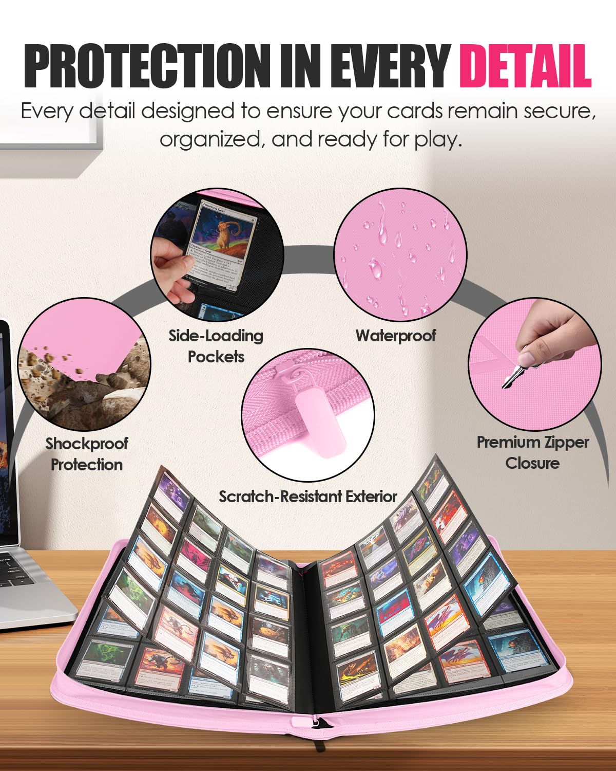 HHZ side-loading pocket detail highlights secure card fit with dust protection