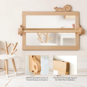 HI BABY MONMENT Self-discovery mirror aids coordination during play.