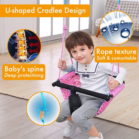 Hi-Na durable polyester rope swing supports active kids safely.