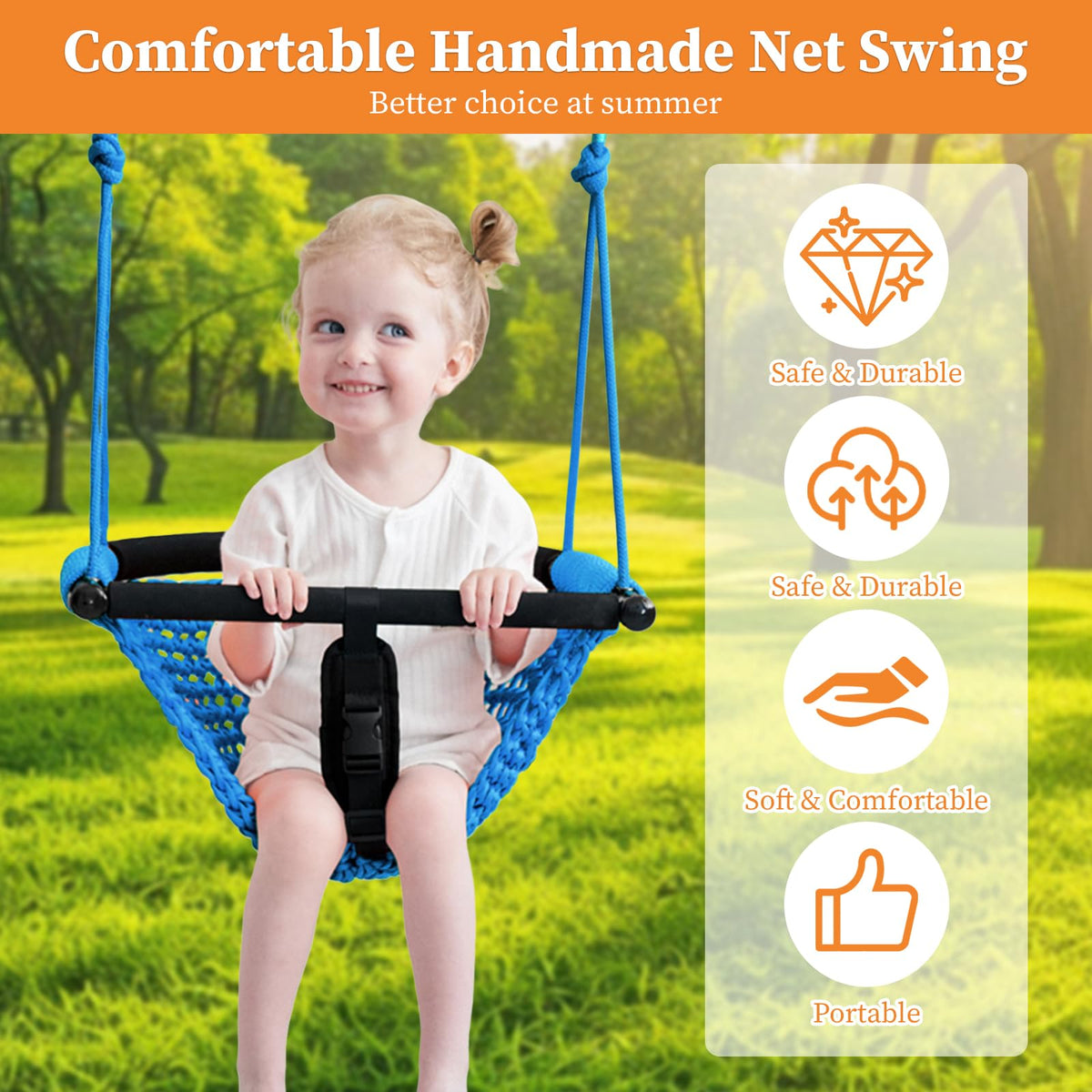 Hi-Na hanging kit with hooks and straps for quick setup
