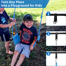 Hi-Na Kids Swing snap hooks and hardware for quick setup