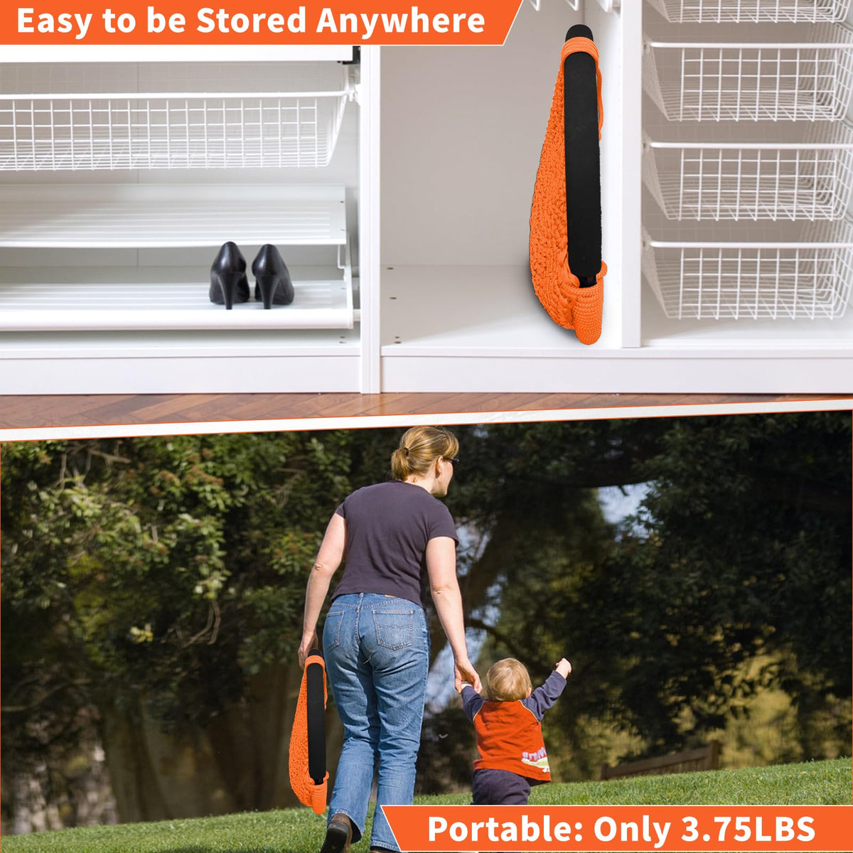 Hi-Na Kids Swing with anti-collision strips enhances child safety during play.