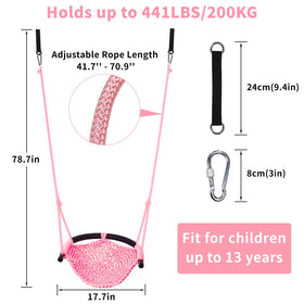 Hi-Na tree swing adjustable height rings and buckles for growing kids