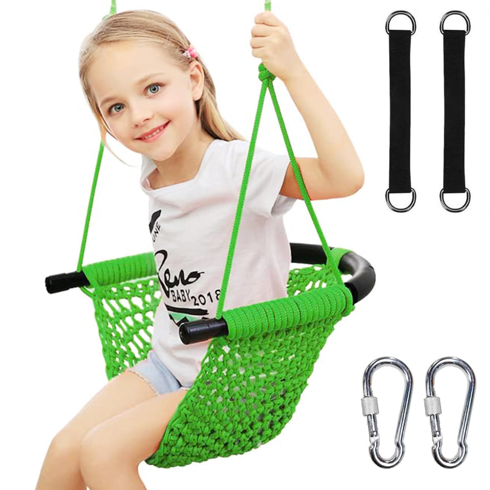 Hi-Na Tree Swing kid seat with backrest for secure, comfortable support.