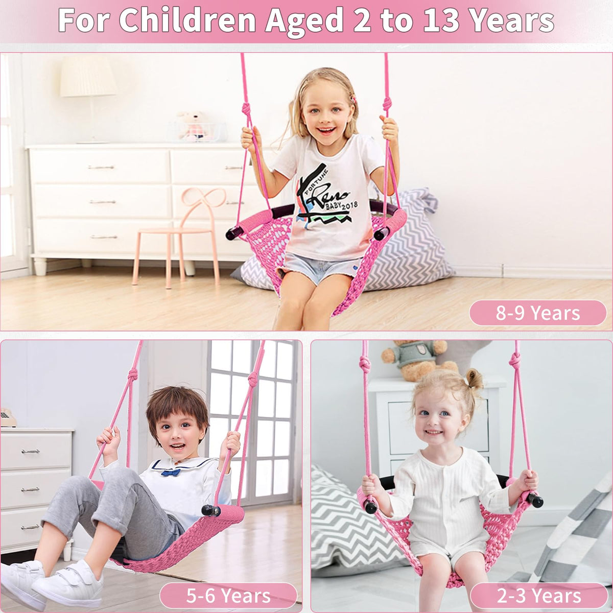 Hi-Na swing kit with snap hooks and straps for quick setup