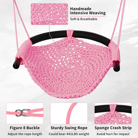 Hi-Na swing with soft anti-collision strips for safer play sessions