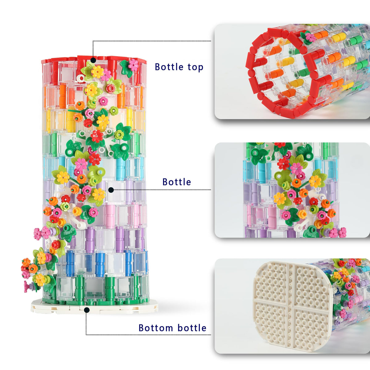 HI-REEKE ABS bricks pack enables customizable, sturdy flower displays.