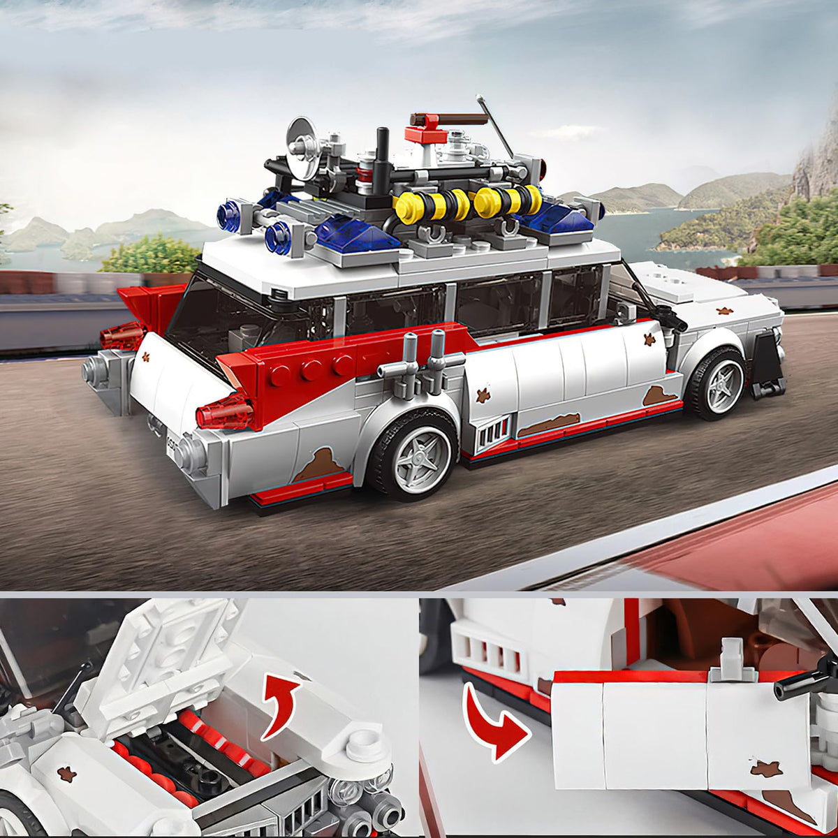HI-REEKE Buster ECTO-1 ABS plastic bricks ensure durable construction