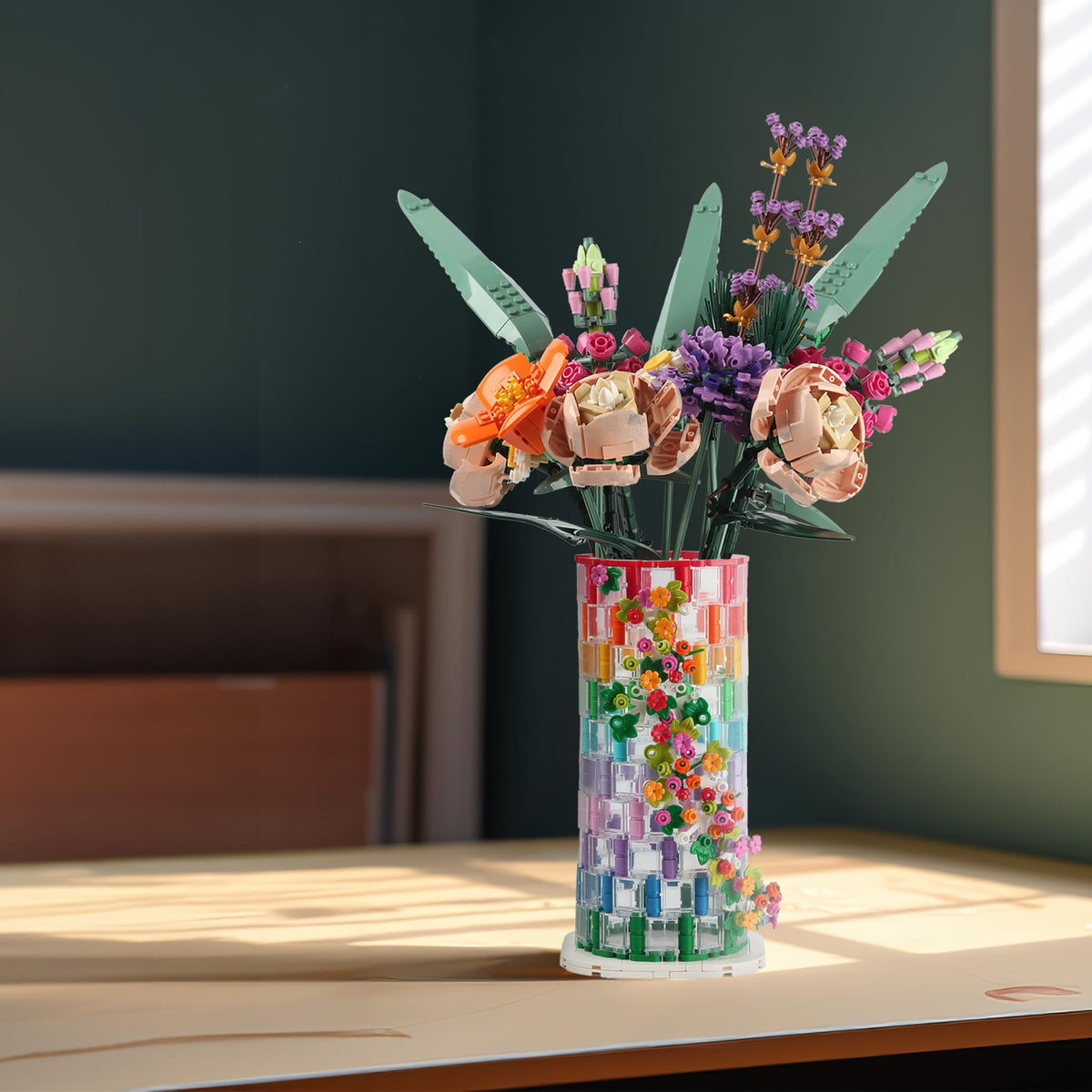 HI-REEKE compatible with building-block bouquets for versatile decorative displays.