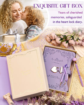 hi!SCI diary with golden lock and keys ensures privacy for secret writings.