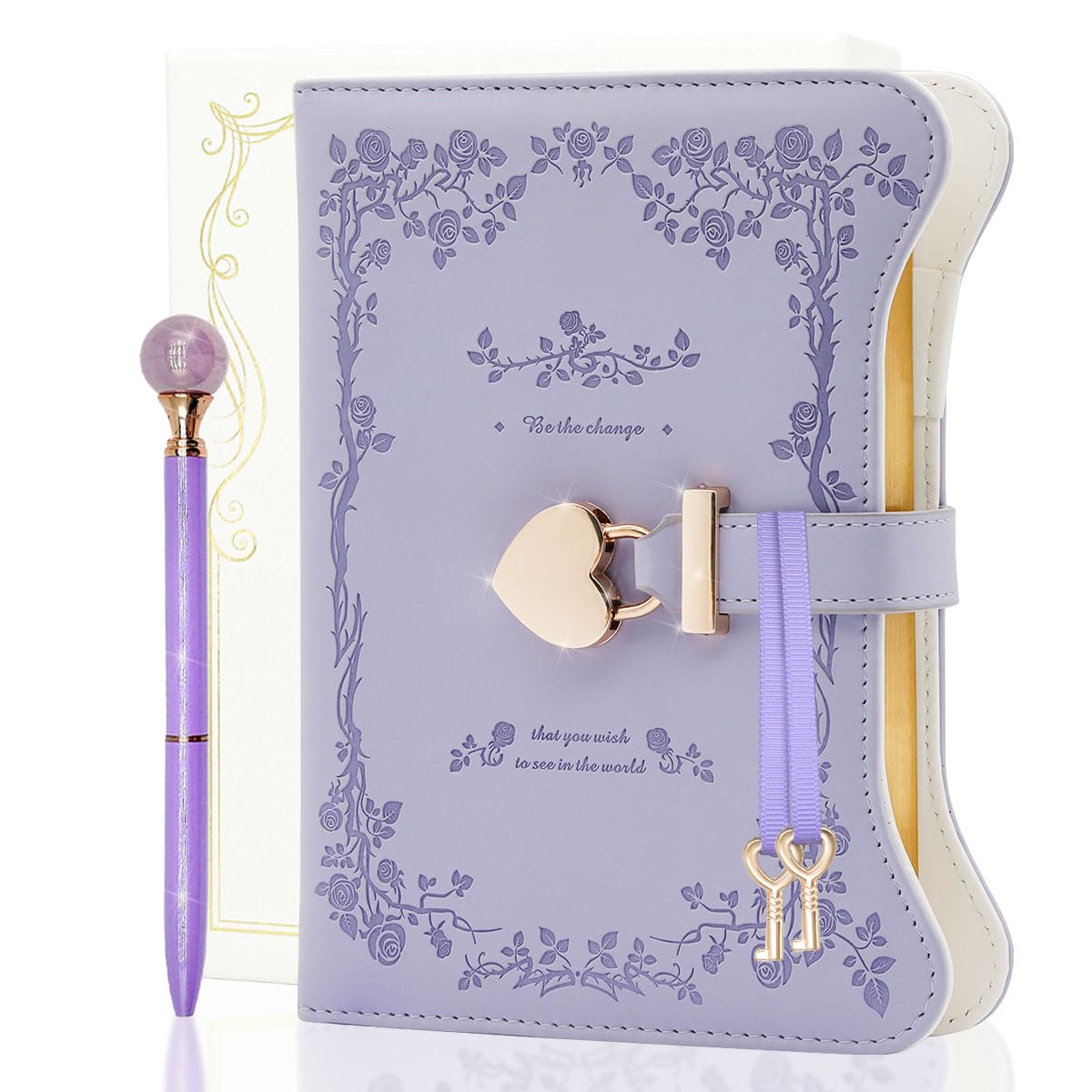 hi!SCI diary with rose garden cover supports private journaling and self-expression.
