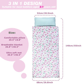 Hi Sprout nap mat with buckles and handle for quick carry.