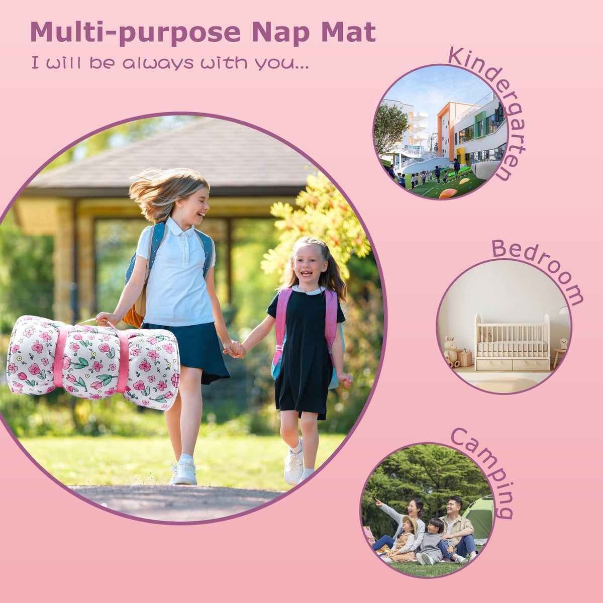 Hi Sprout nap mat portable solution for travel and sleepovers.