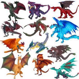 Hiawbon mini dragon figurines 3-inch for desk decor and outdoor display