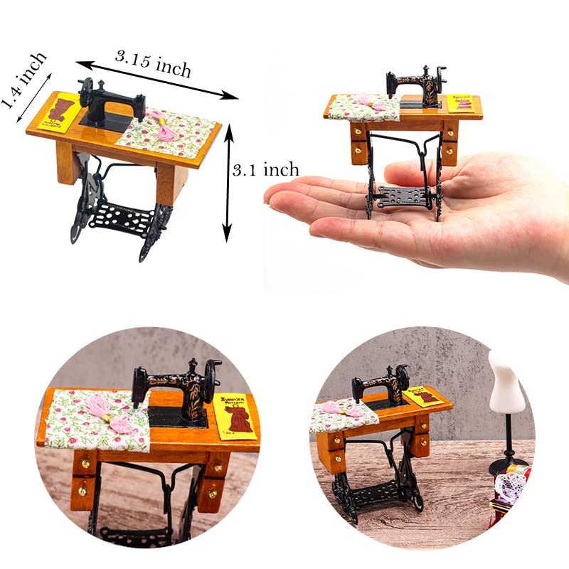 Hiawbon miniature furniture accents add cozy detail to dollhouse scenes.