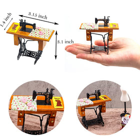 Hiawbon miniature furniture accents add cozy detail to dollhouse scenes.