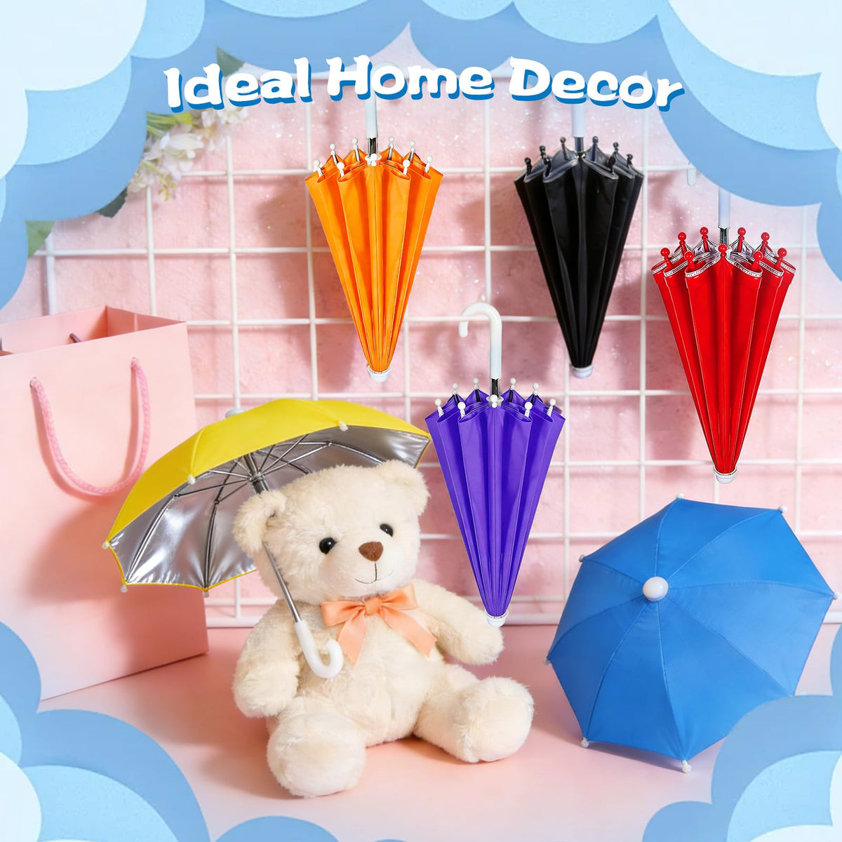 Hiawbon gift-worthy miniature umbrella set for hobbyists.