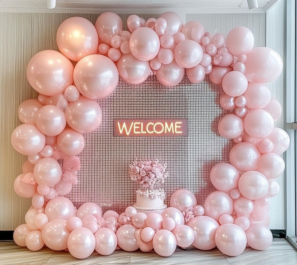 HIBAOpati pearl pink balloon arch kit for vibrant party decor ideas