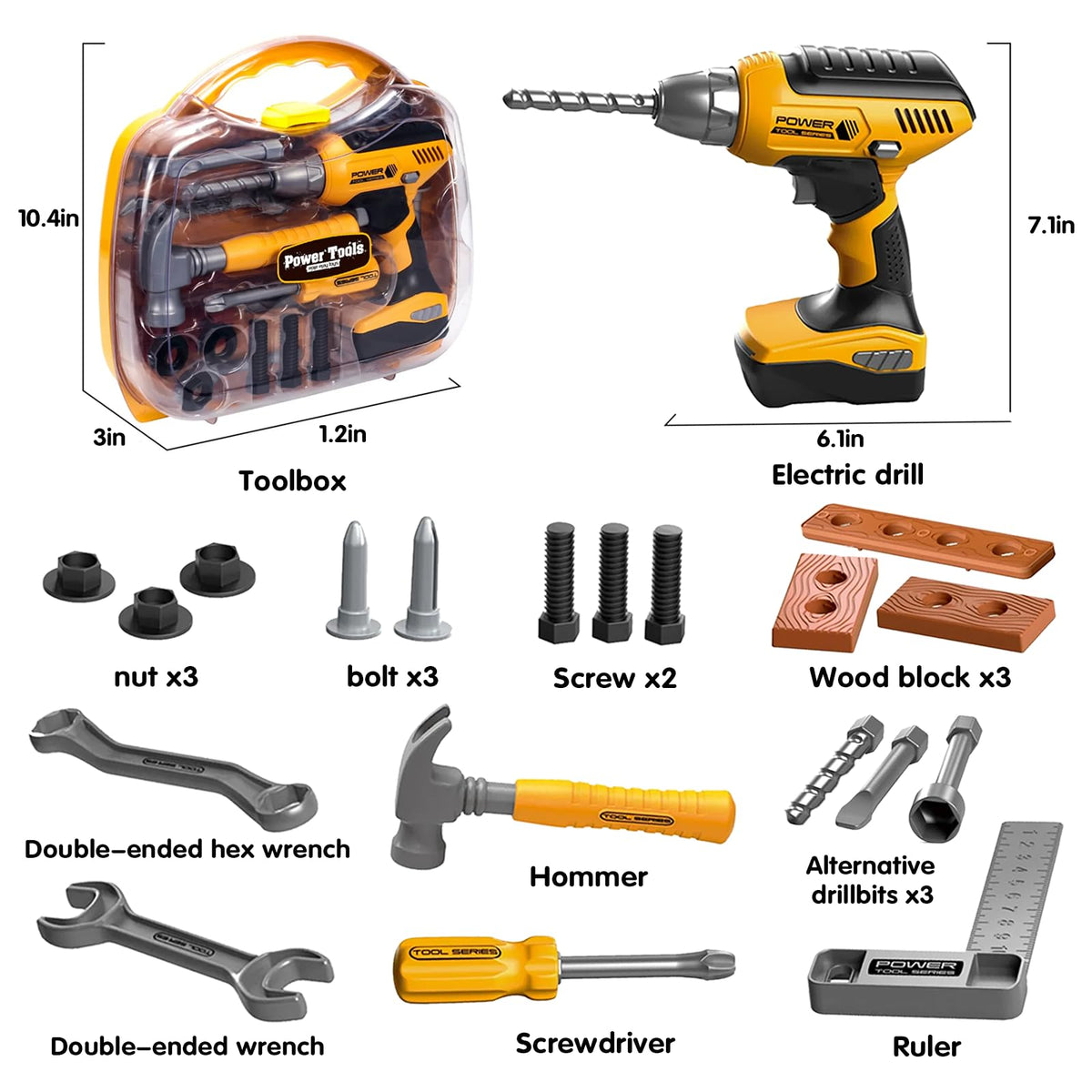 Hibility nuts bolts and wrenches provide realistic assembly practice for curious minds.