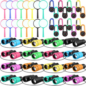 Hiboom 8-set kids binoculars in bright colors for easy outdoor exploration.