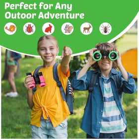 Hiboom binoculars ideal for bird watching, camping, and classroom nature projects.