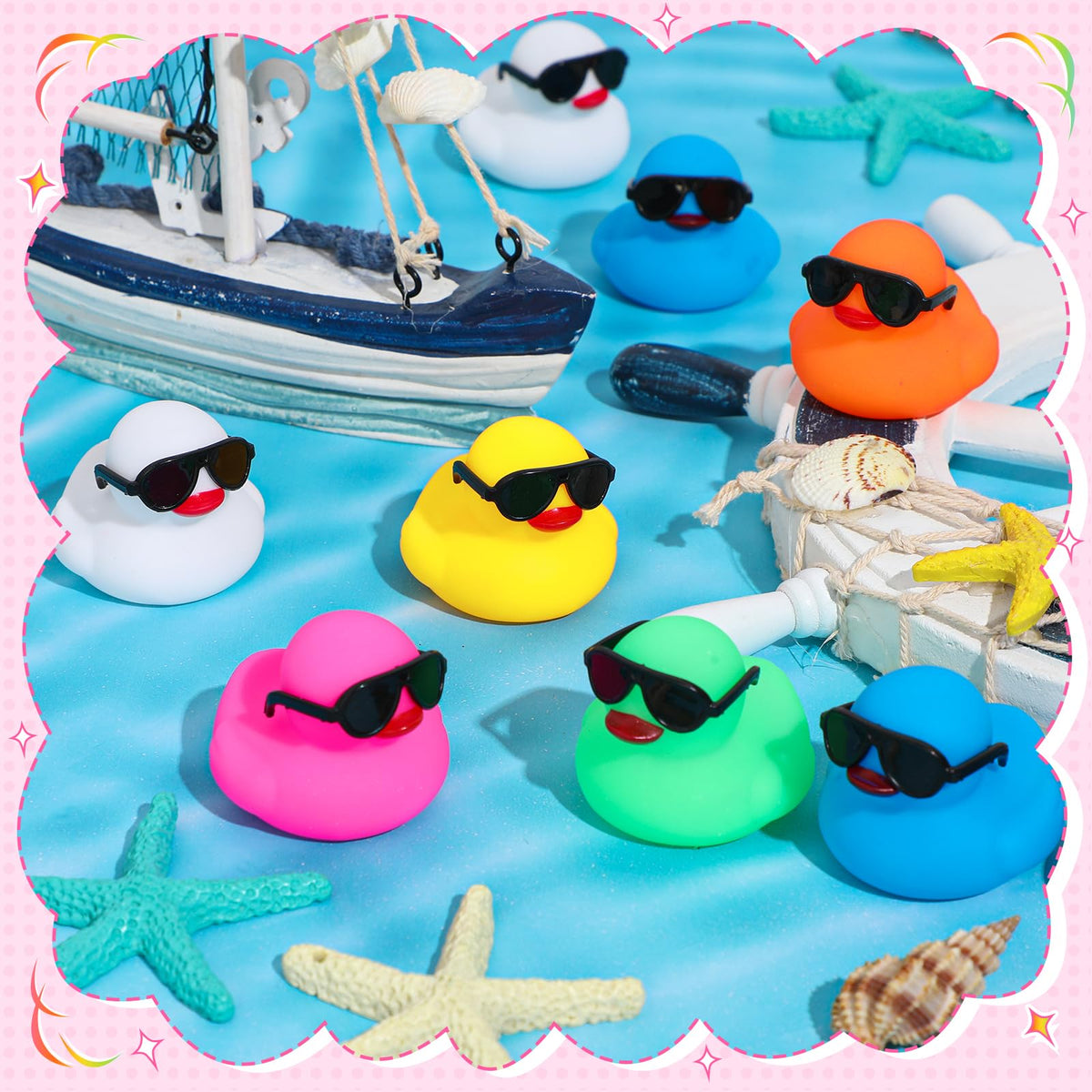 Hiboom bulk 300 mini ducks with sunglasses for classroom rewards