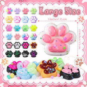 Hiboom cat paw toy in soft silicone for gentle squeezes.