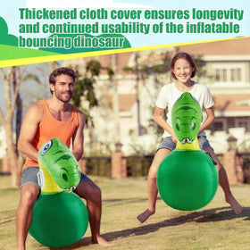 Hiboom four-pack reptile-themed bouncers for birthdays and parties.
