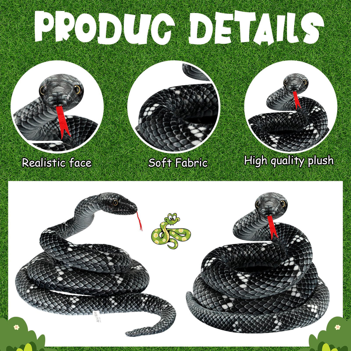 Hiboom snake plush serves as a scary prank prop for memorable surprises