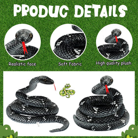 Hiboom snake plush serves as a scary prank prop for memorable surprises