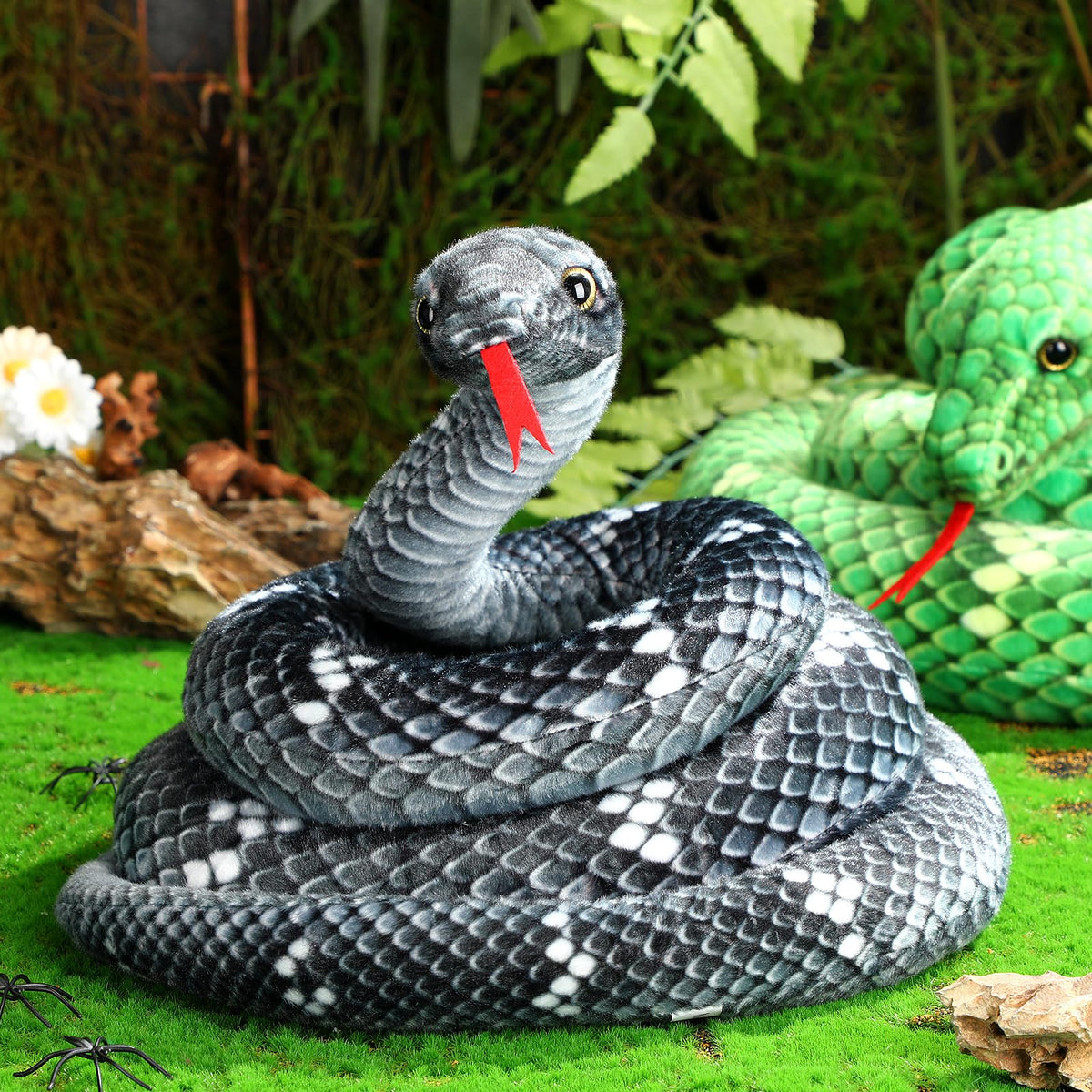 Hiboom snake plush uses soft fabric for cozy, cuddle-friendly play
