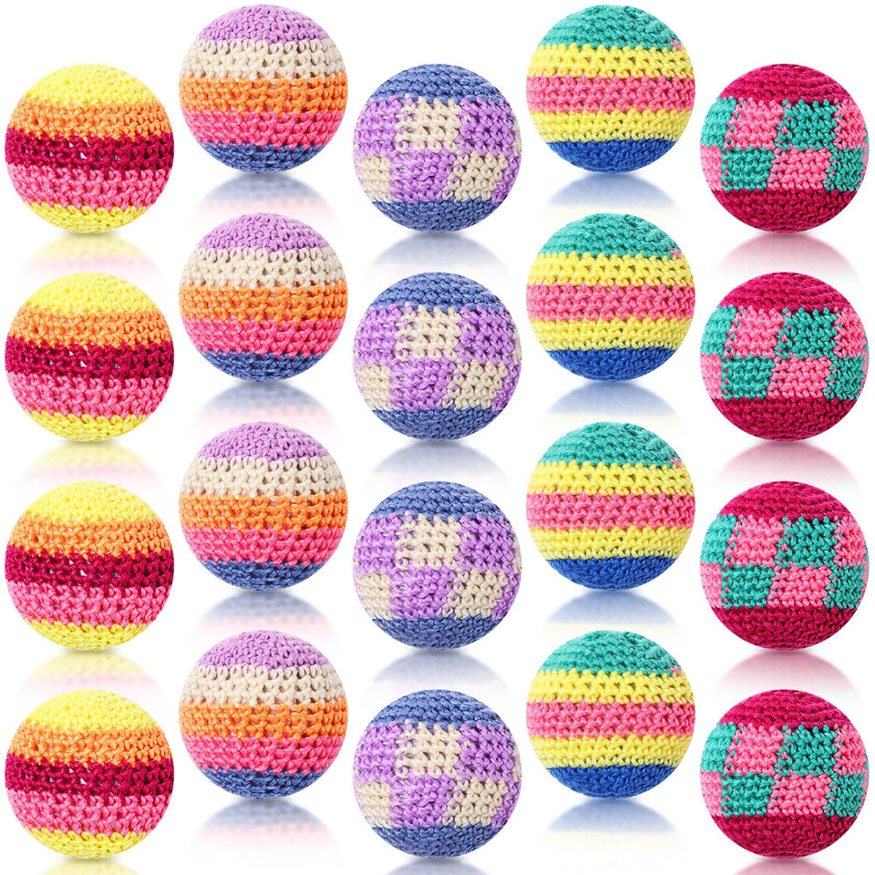 Hiboom juggling balls with geometric patterns, bright colors for lively indoor or outdoor play.